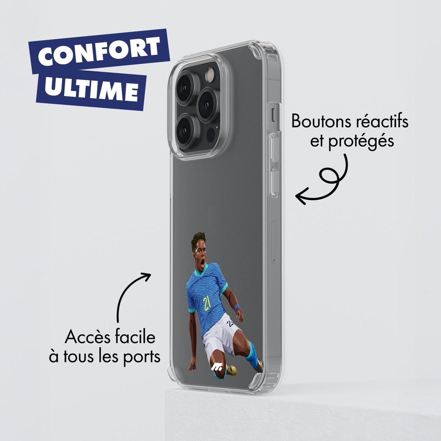 Coque Endrick de Football Brésil