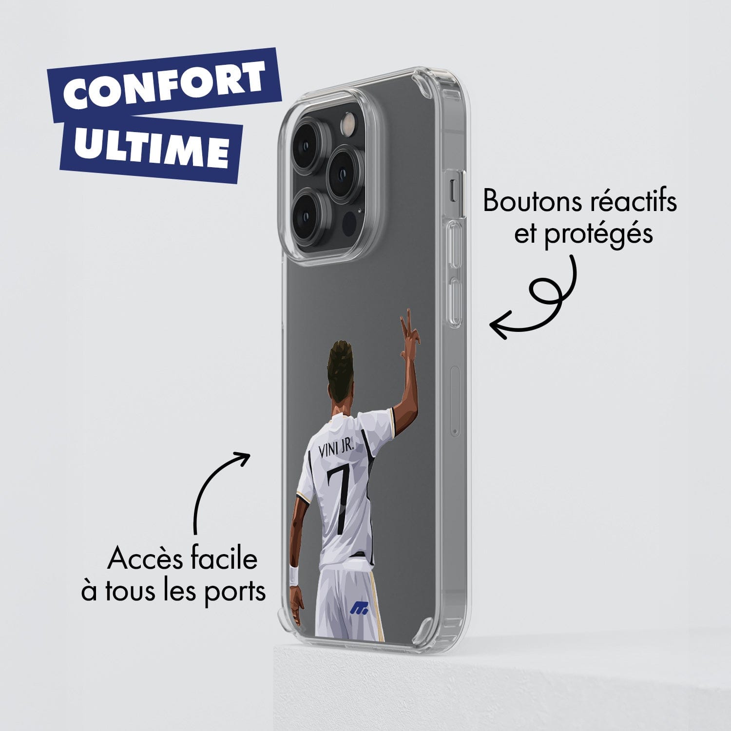 Coque Vinicius Jr de Football Real Madrid CF