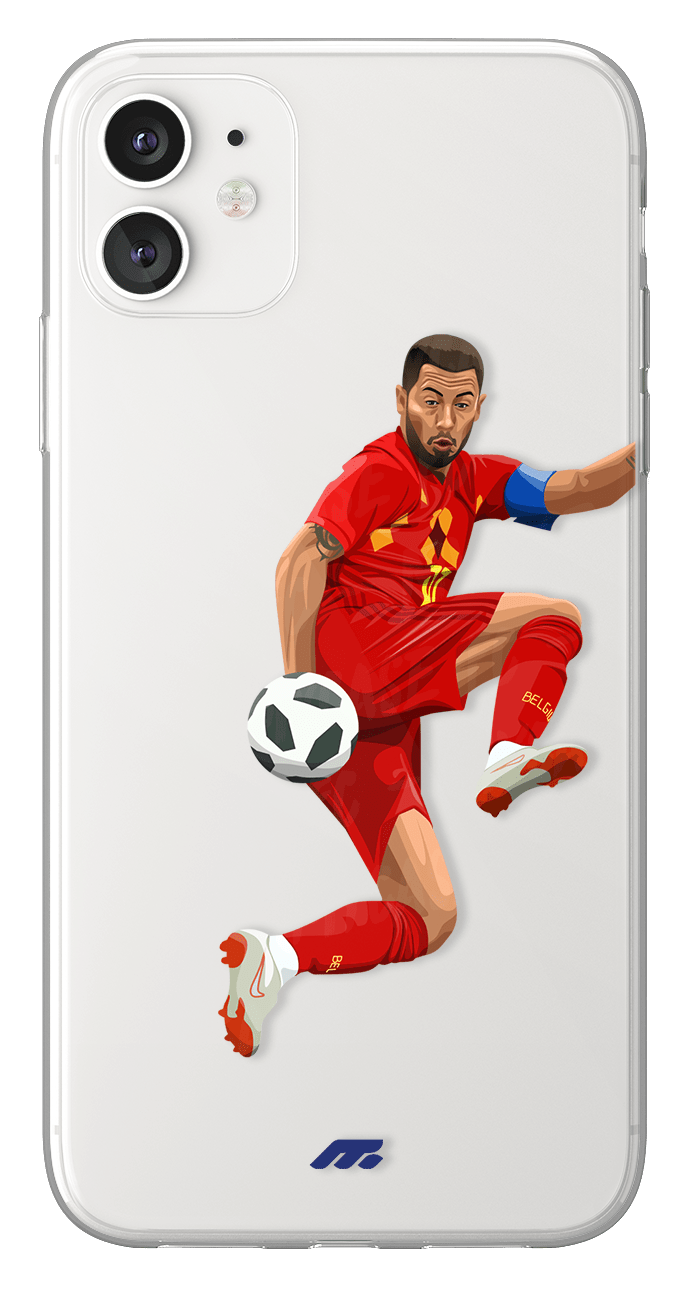 Coque de Eden Hazard avec Belgique, Etui de téléphone de Football