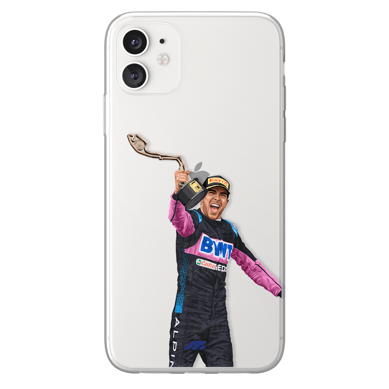 Coque de Esteban Ocon avec Alpine, Etui de téléphone de Formule 1