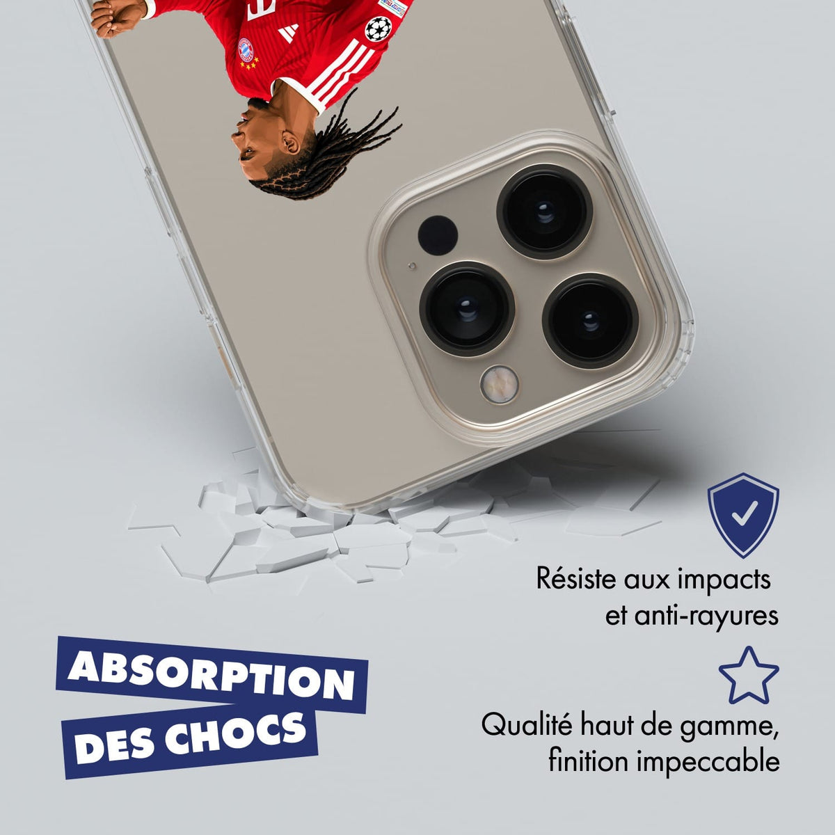 FRENCH MUNCHEN coque - PLAYERS-ANTI-CHOC-TRANSPARENT