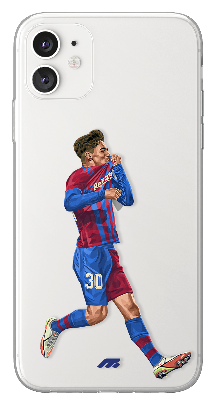 Coque de Gavi avec FC Barcelona, Etui de téléphone de Football
