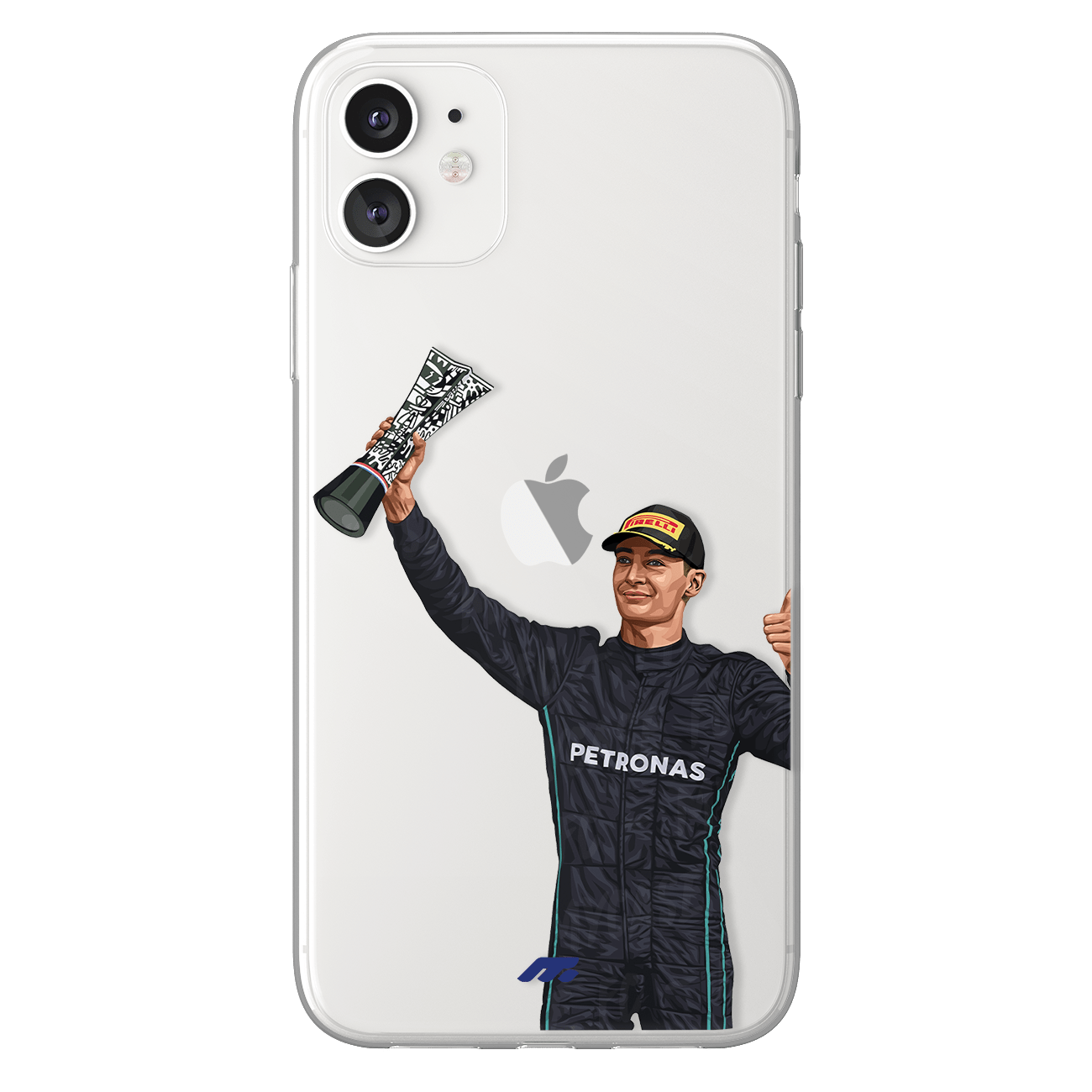 Coque de George Russell avec Mercedes, Etui de téléphone de Formule 1