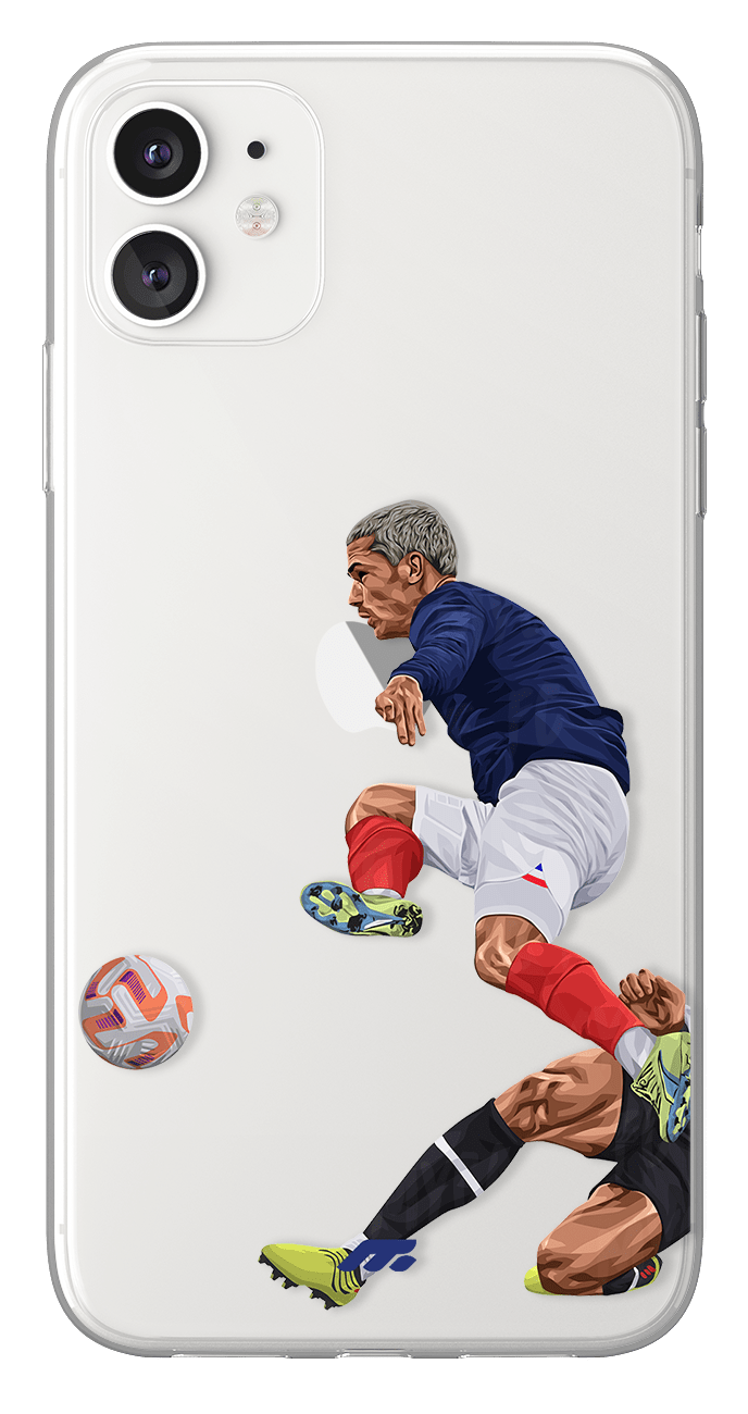 Coque de Antoine Griezmann avec Equipe de France, Etui de téléphone de Football