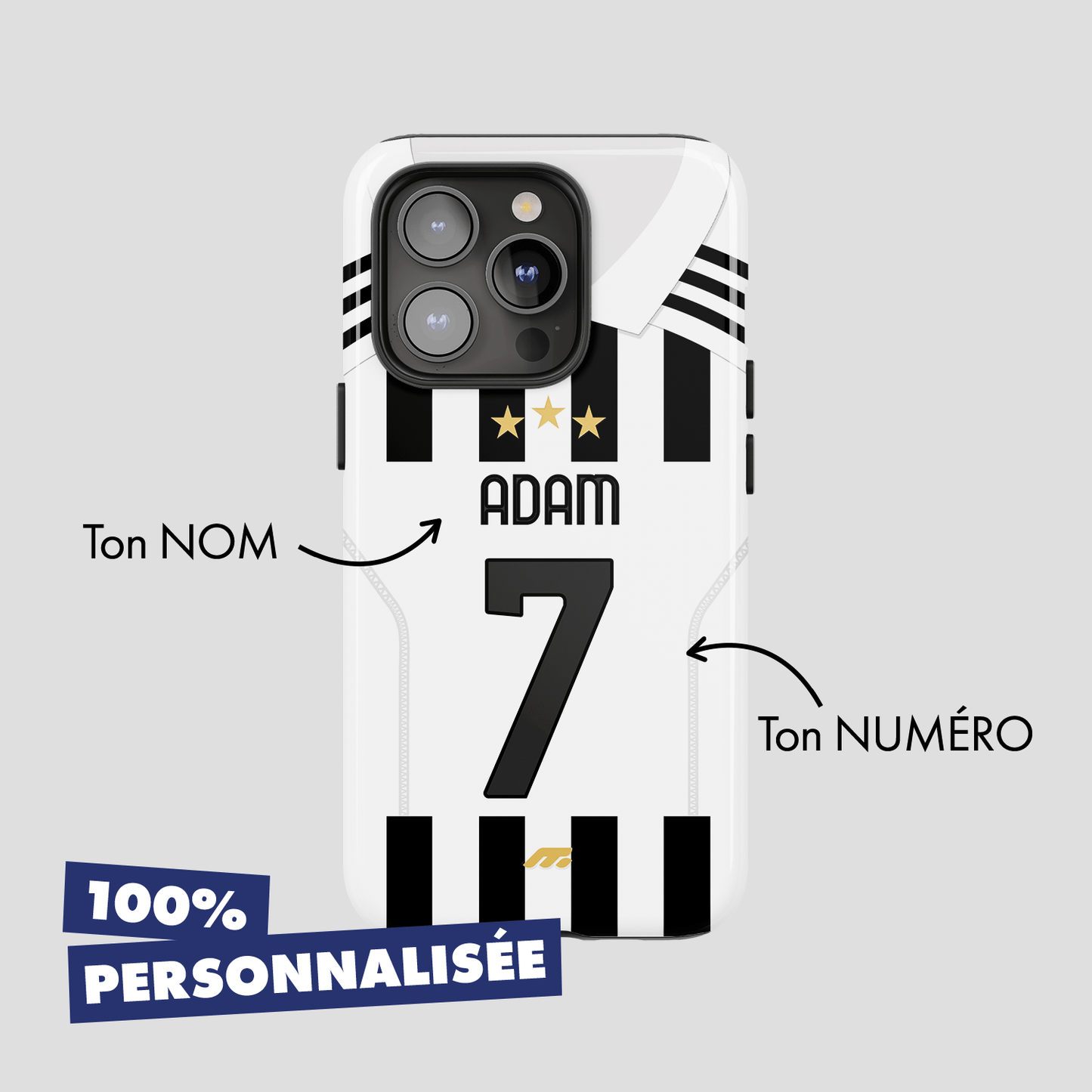 Coque de téléphone Juventus Turin personnalisé de football