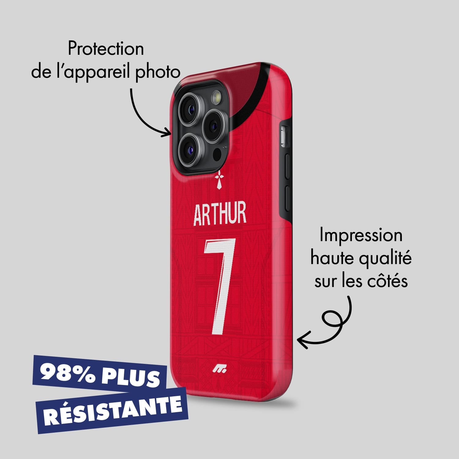 Coque de téléphone Stade Rennais personnalisé de football