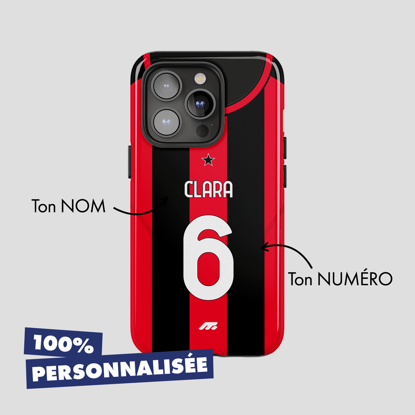 Coque de téléphone Ac Milano personnalisé de football