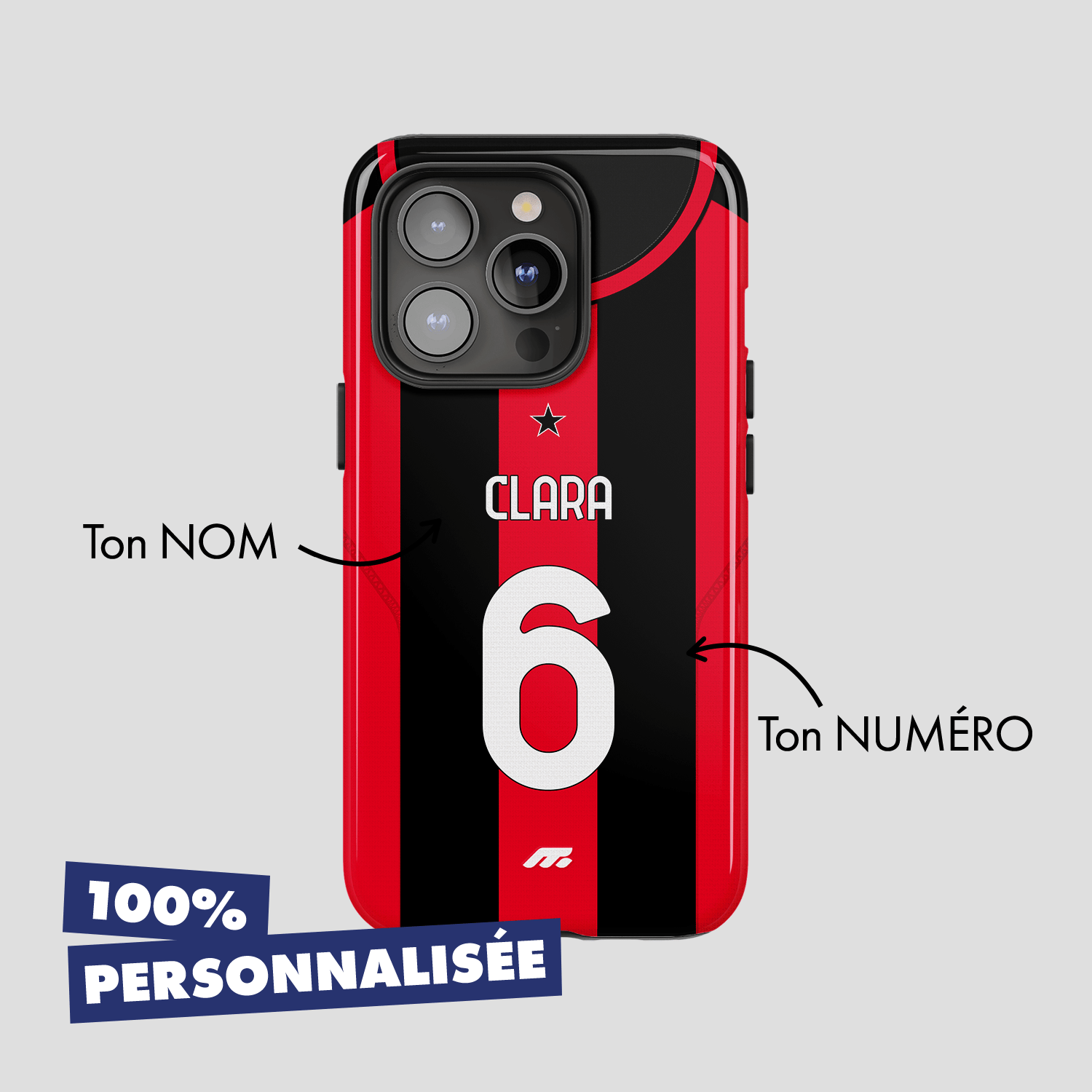 Coque de téléphone Ac Milano personnalisé de football