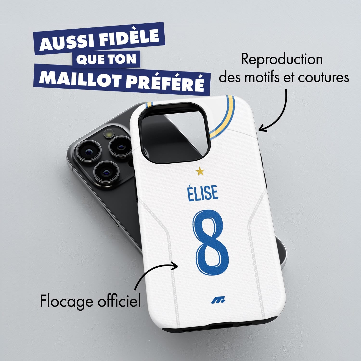 Coque de téléphone Olympique De Marseille personnalisé de football