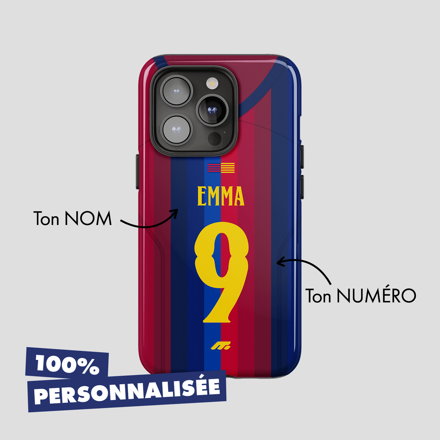 Coque de téléphone Fc Barcelone personnalisé de football