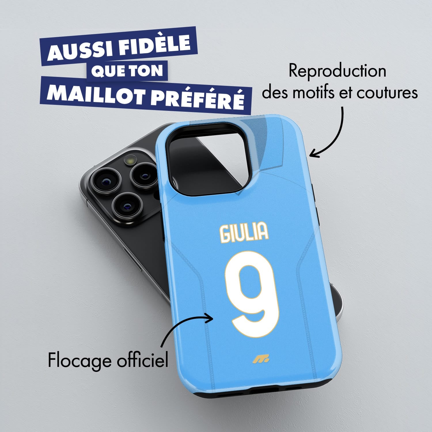 Coque de téléphone Napoli personnalisé de football