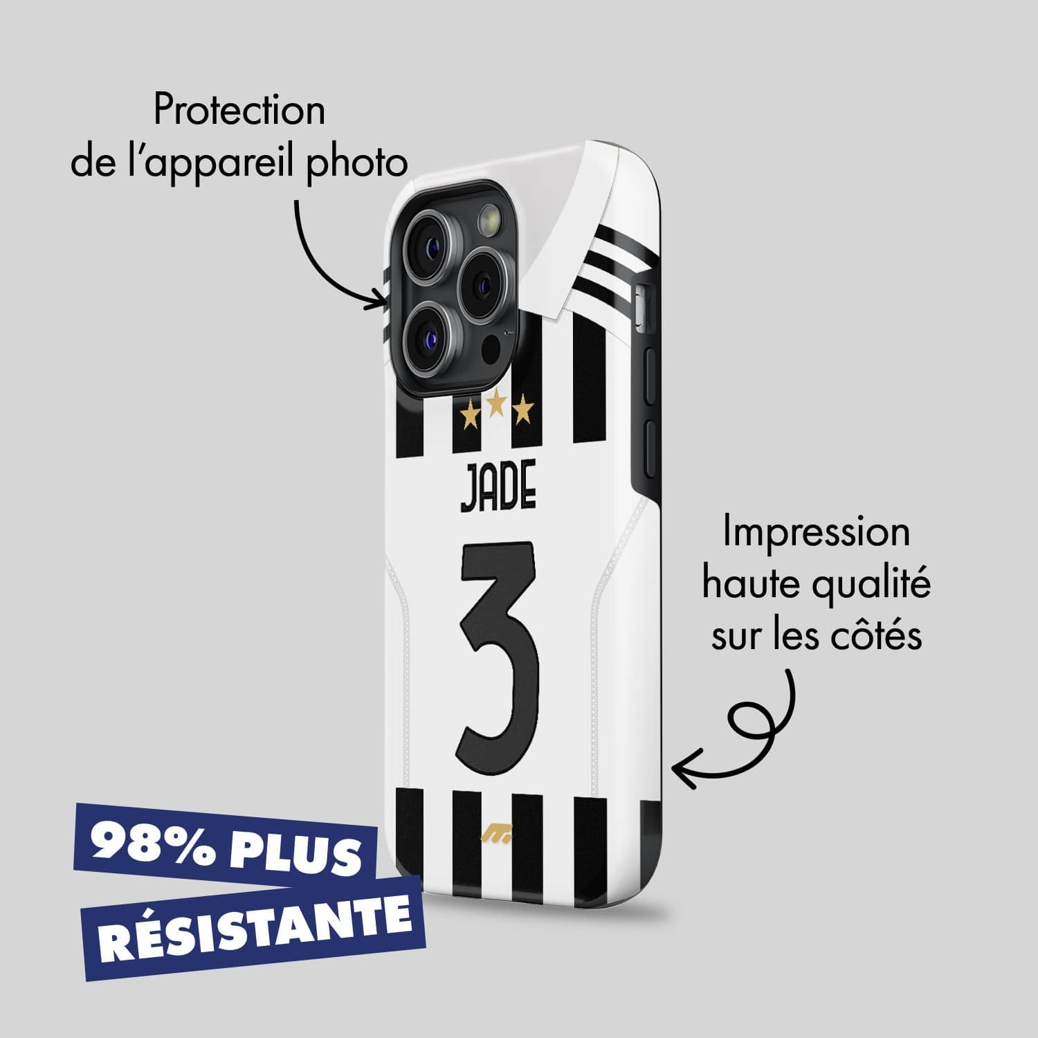 Coque de téléphone Juventus Turin personnalisé de football