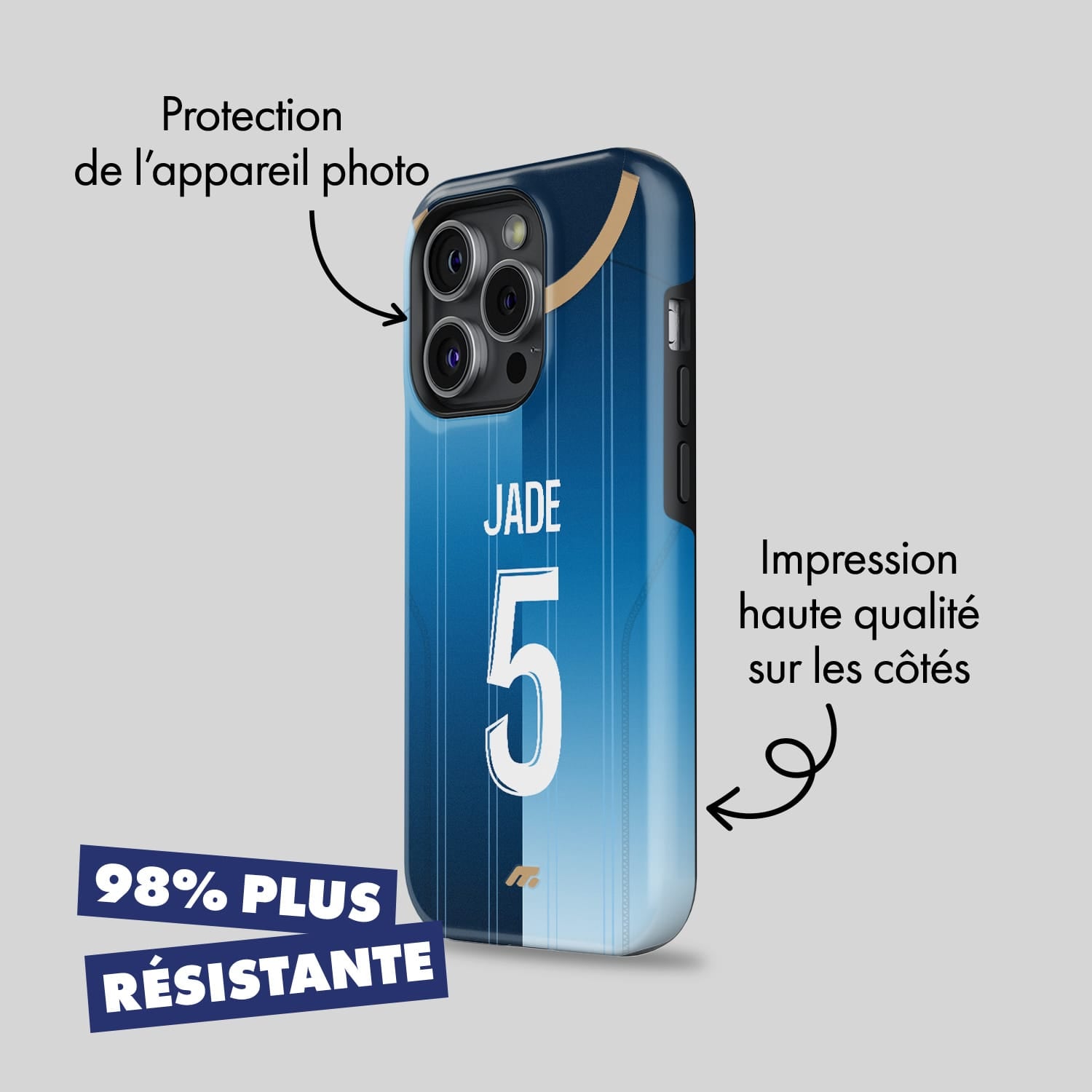 Coque de téléphone Le Havre personnalisé de football