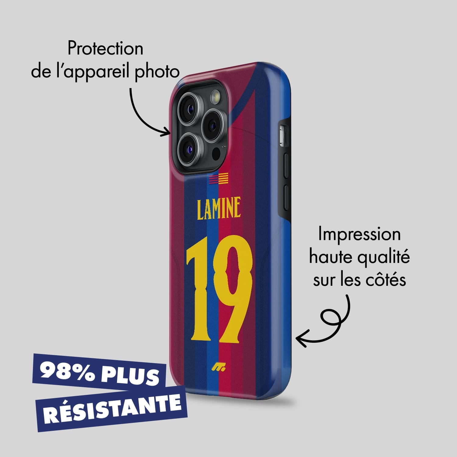Coque de téléphone Fc Barcelone personnalisé de football