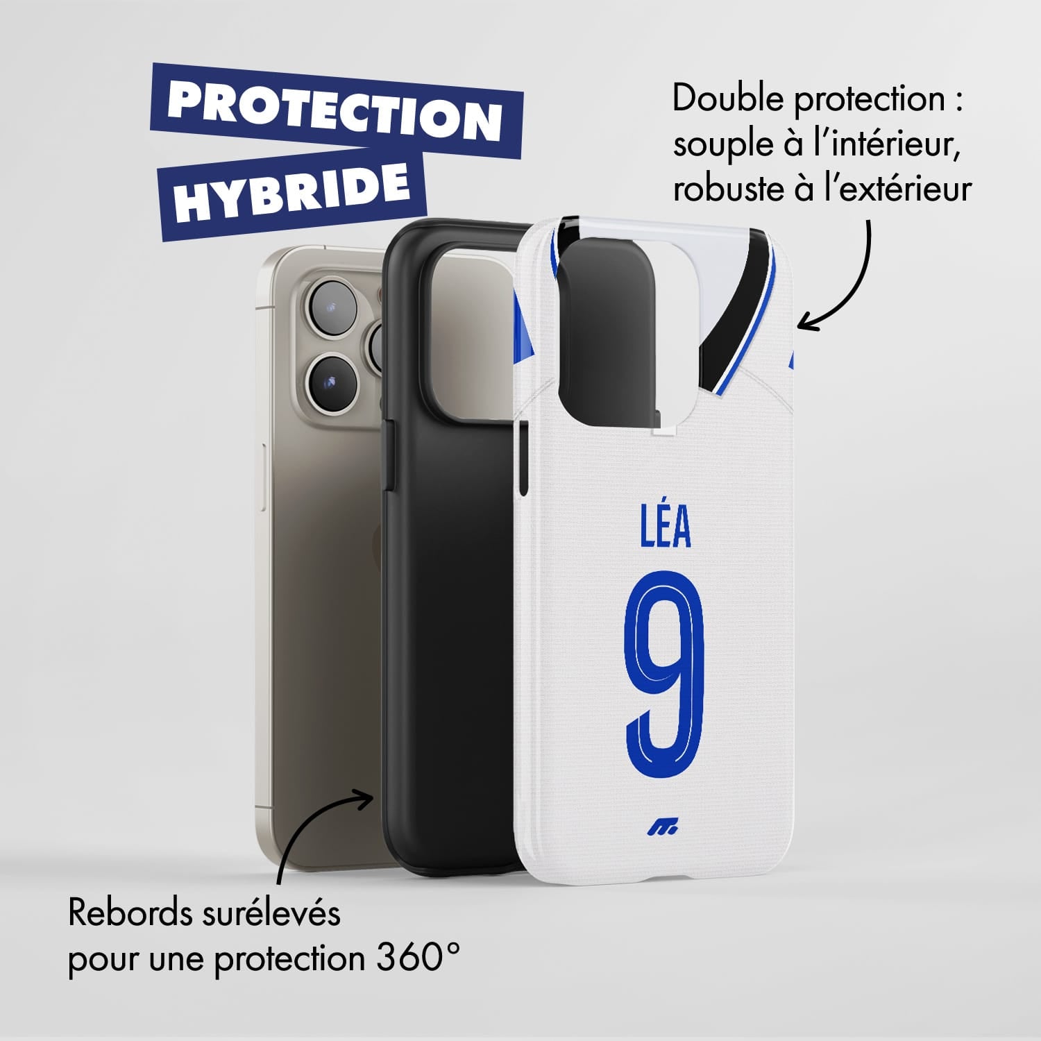 Coque de téléphone Aj Auxerre personnalisé de football