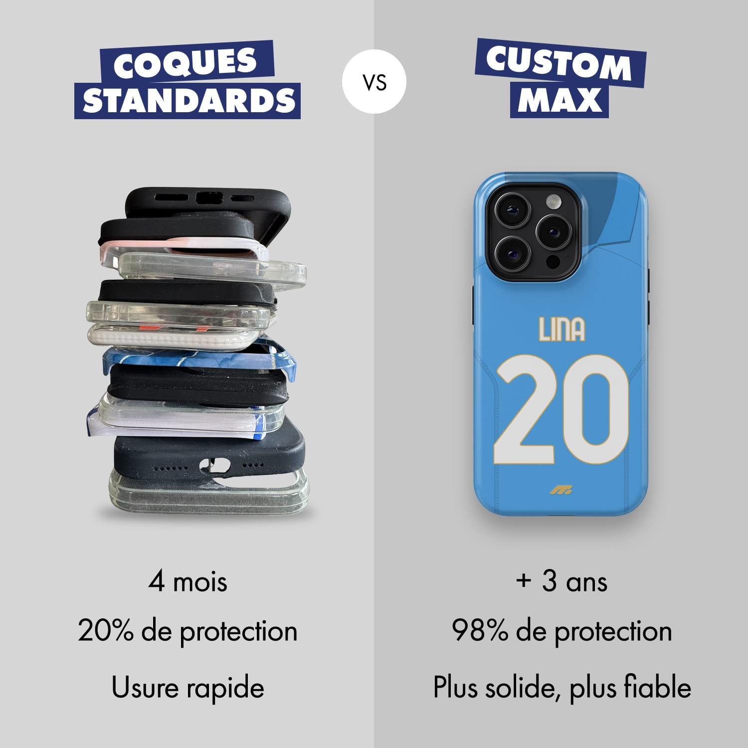 Coque de téléphone Napoli personnalisé de football