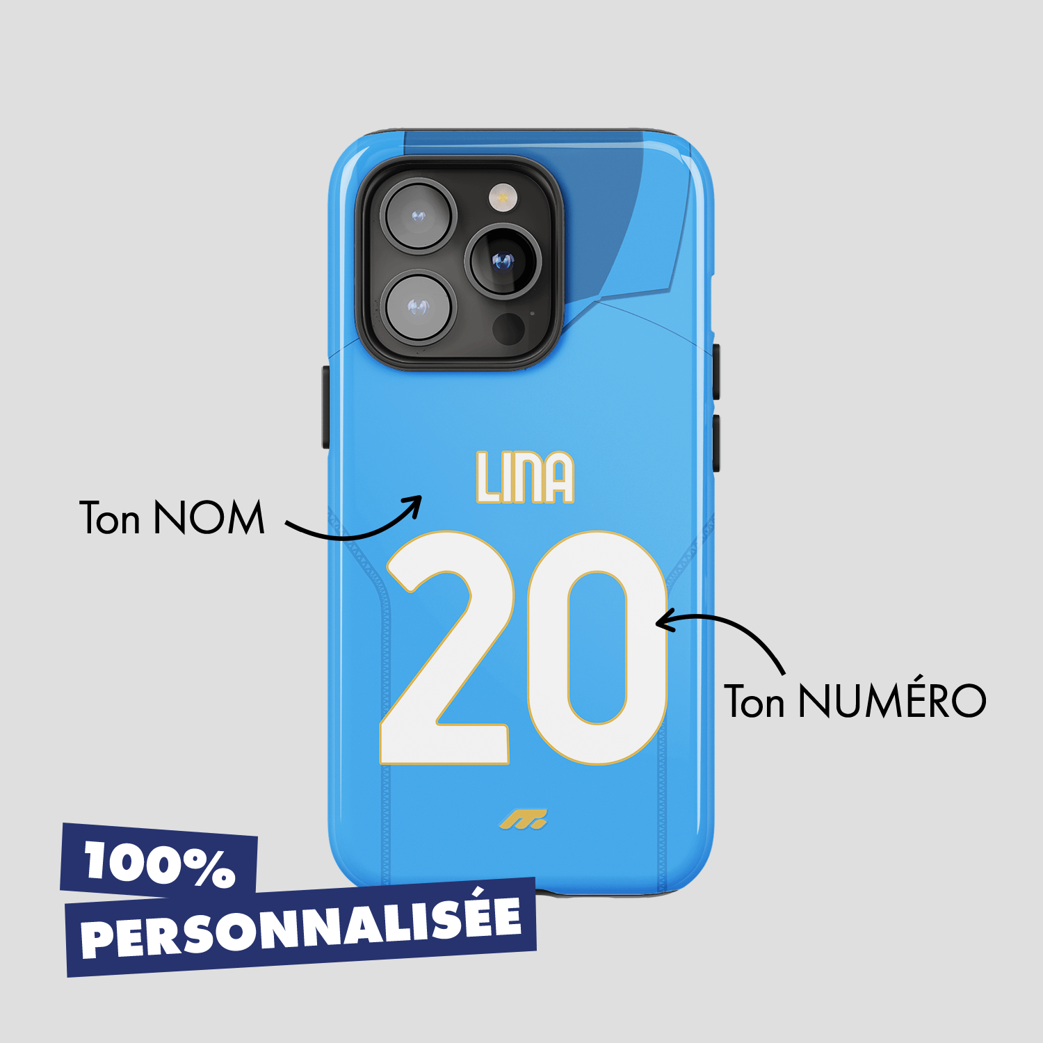 Coque de téléphone Napoli personnalisé de football