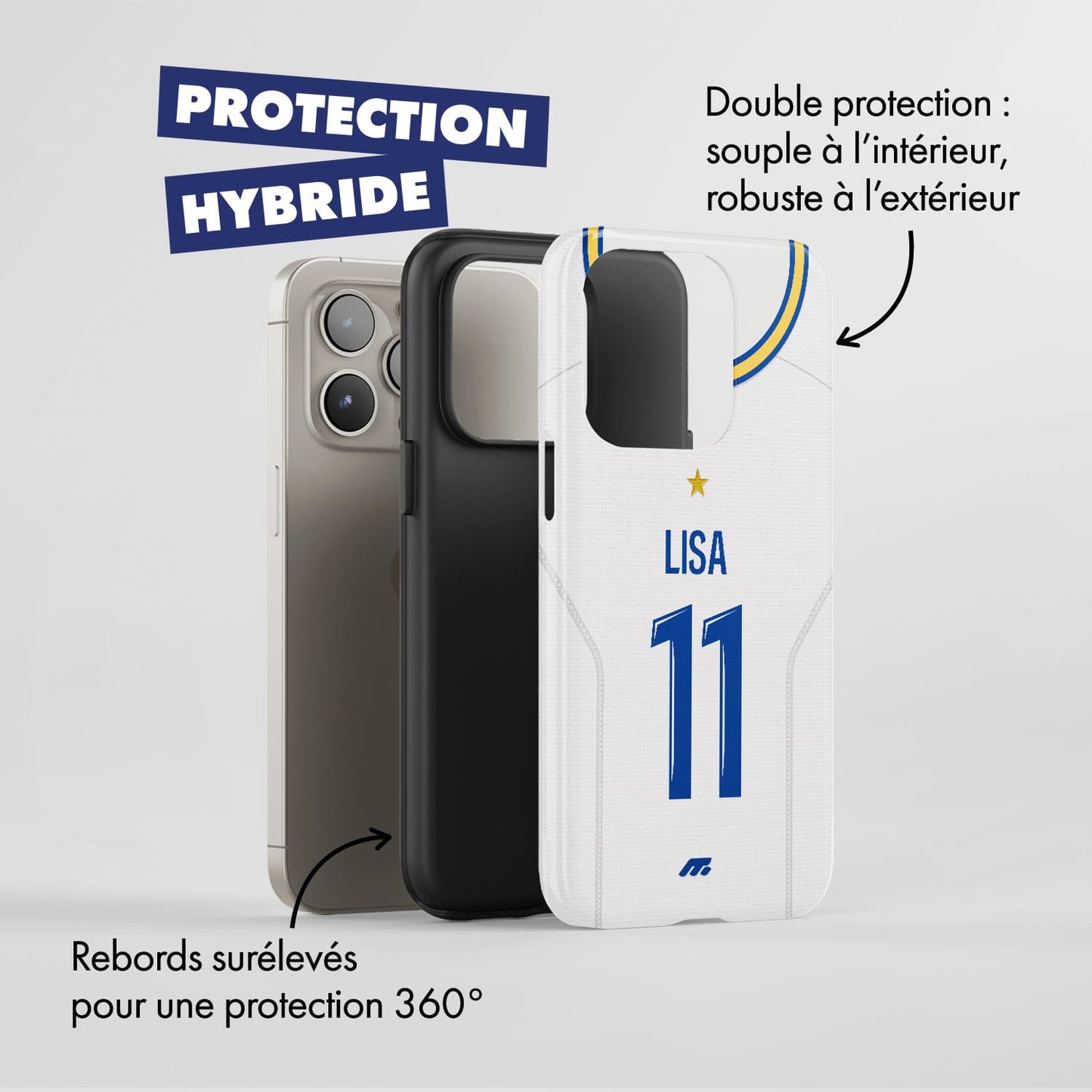 Coque de téléphone Olympique De Marseille personnalisé de football