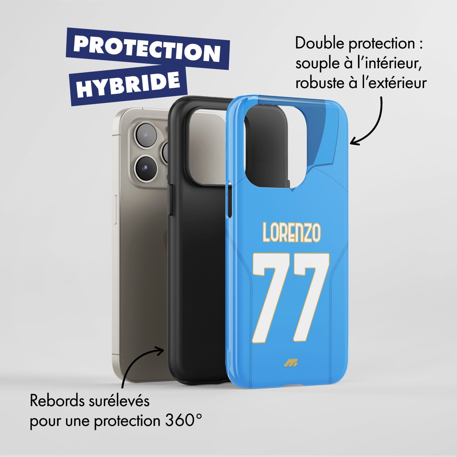 Coque de téléphone Napoli personnalisé de football