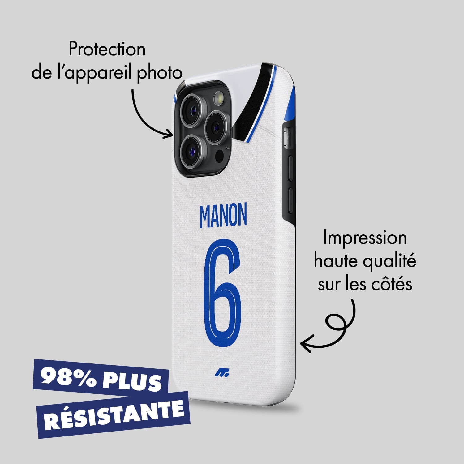 Coque de téléphone Aj Auxerre personnalisé de football