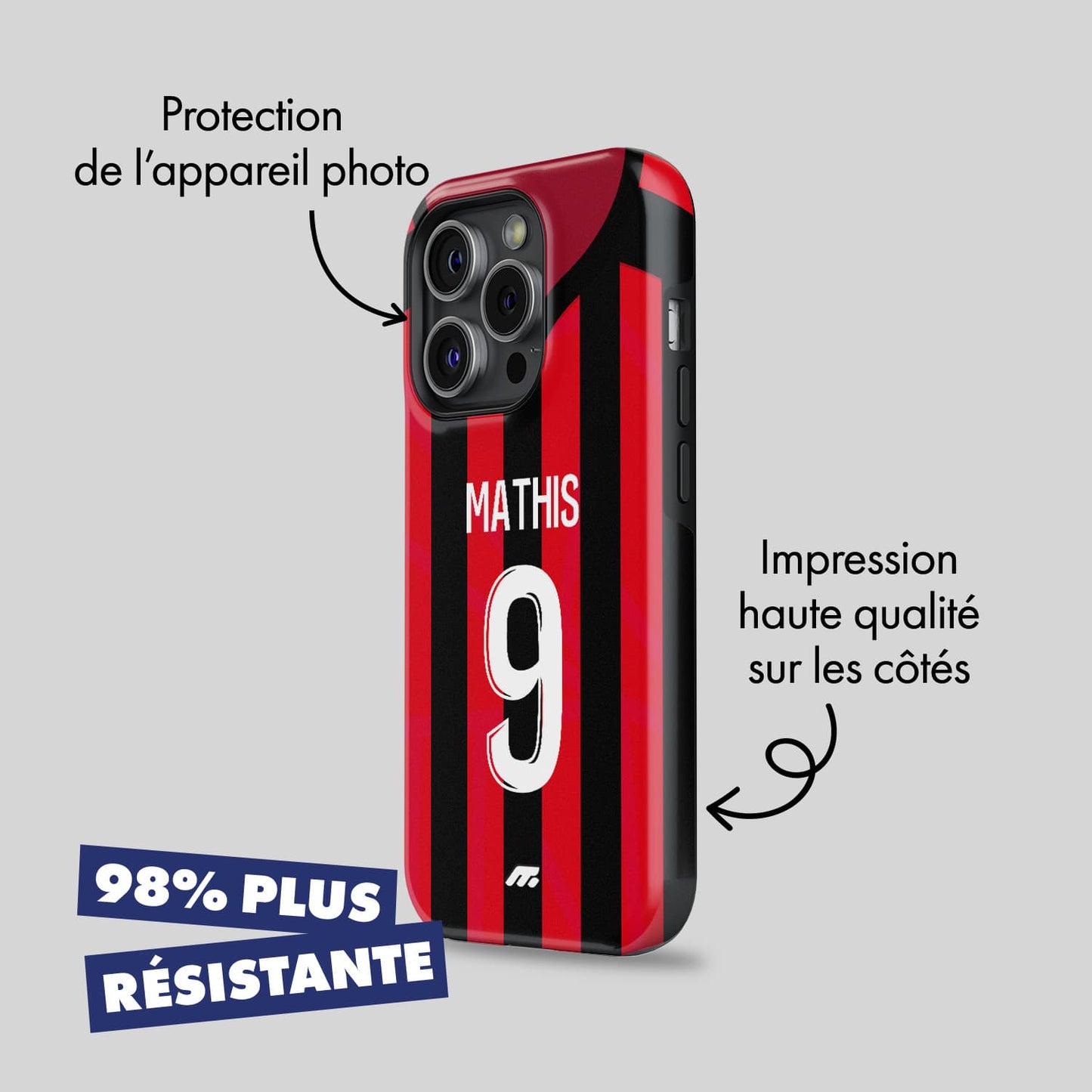 Coque de téléphone Ogc Nice personnalisé de football