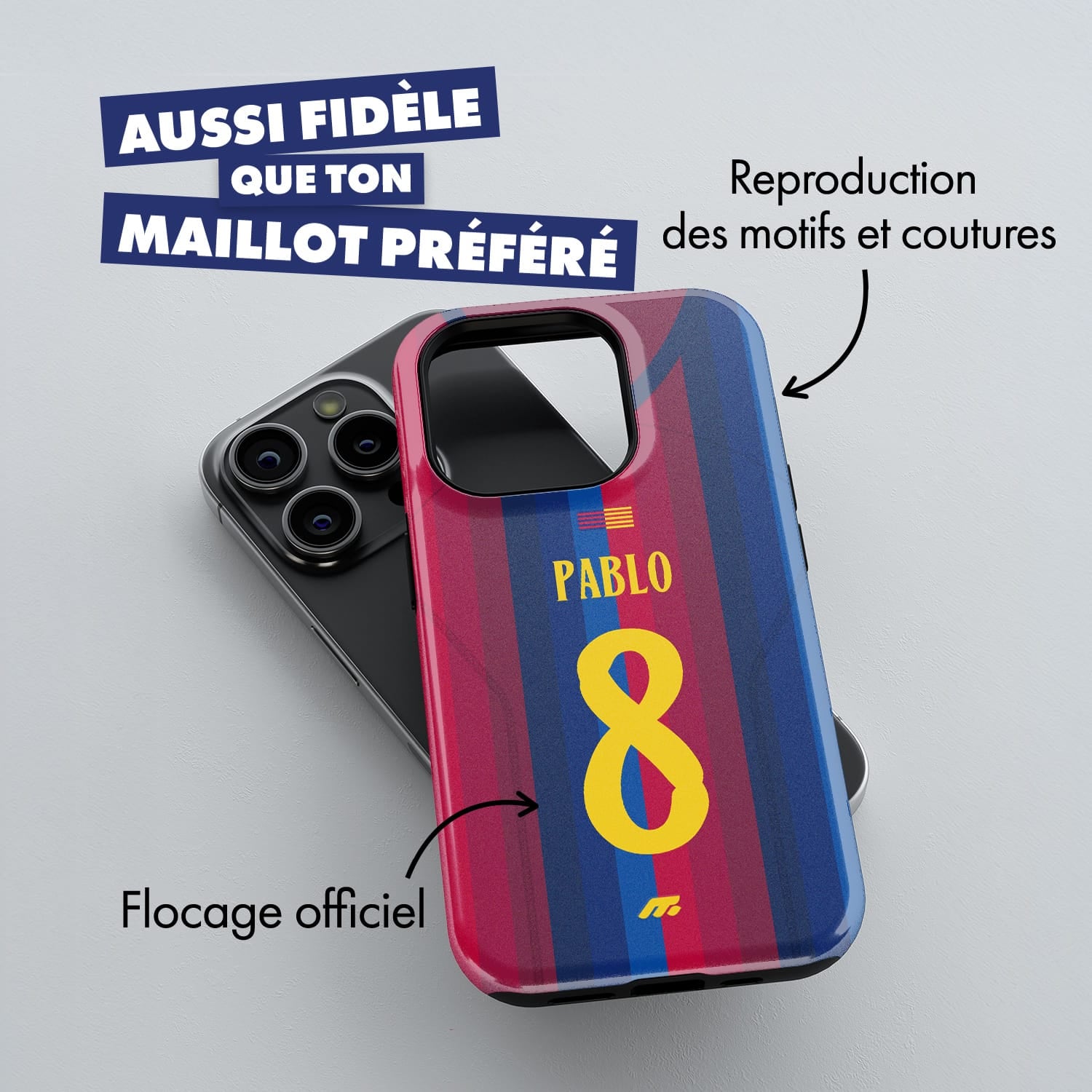 Coque de téléphone Fc Barcelone personnalisé de football
