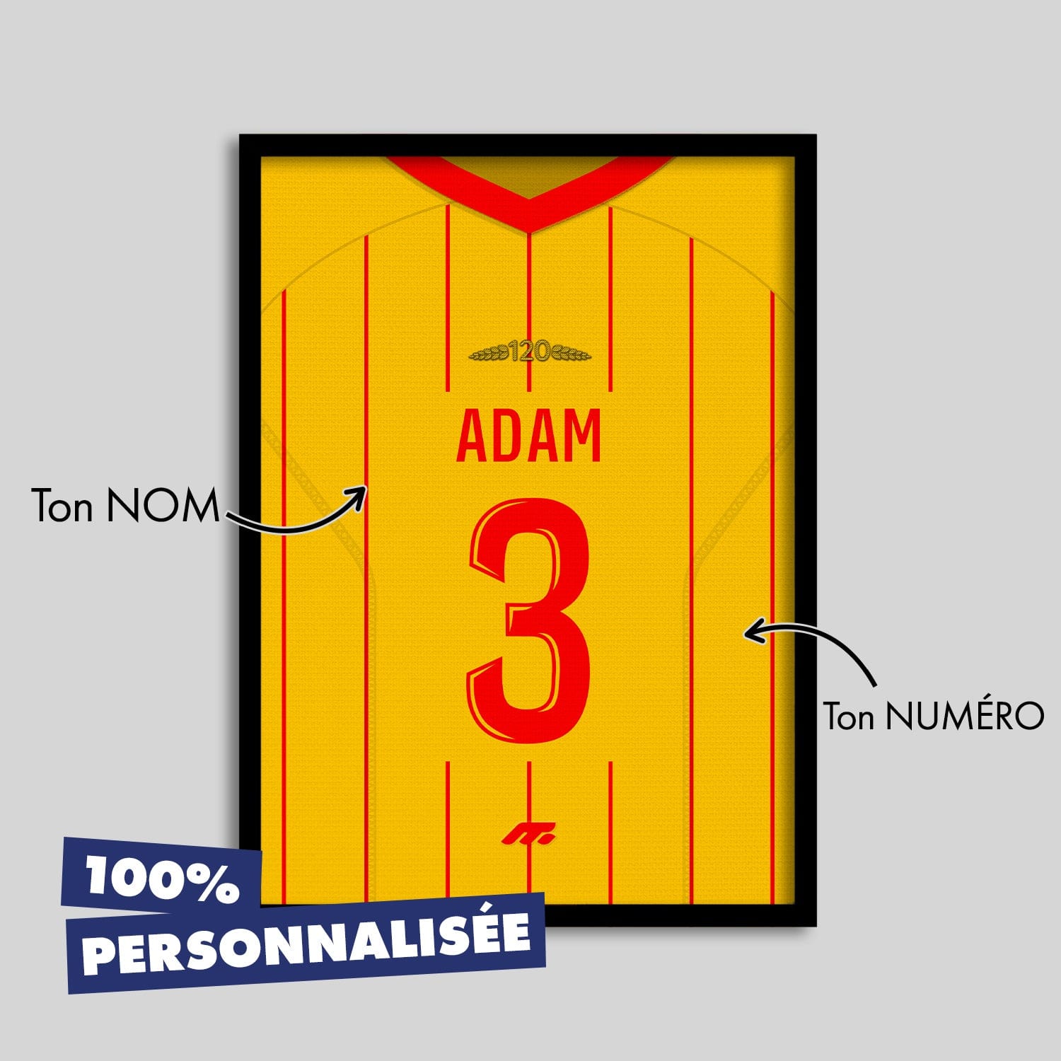 Affiche RC Lens football personnalisable à imprimer