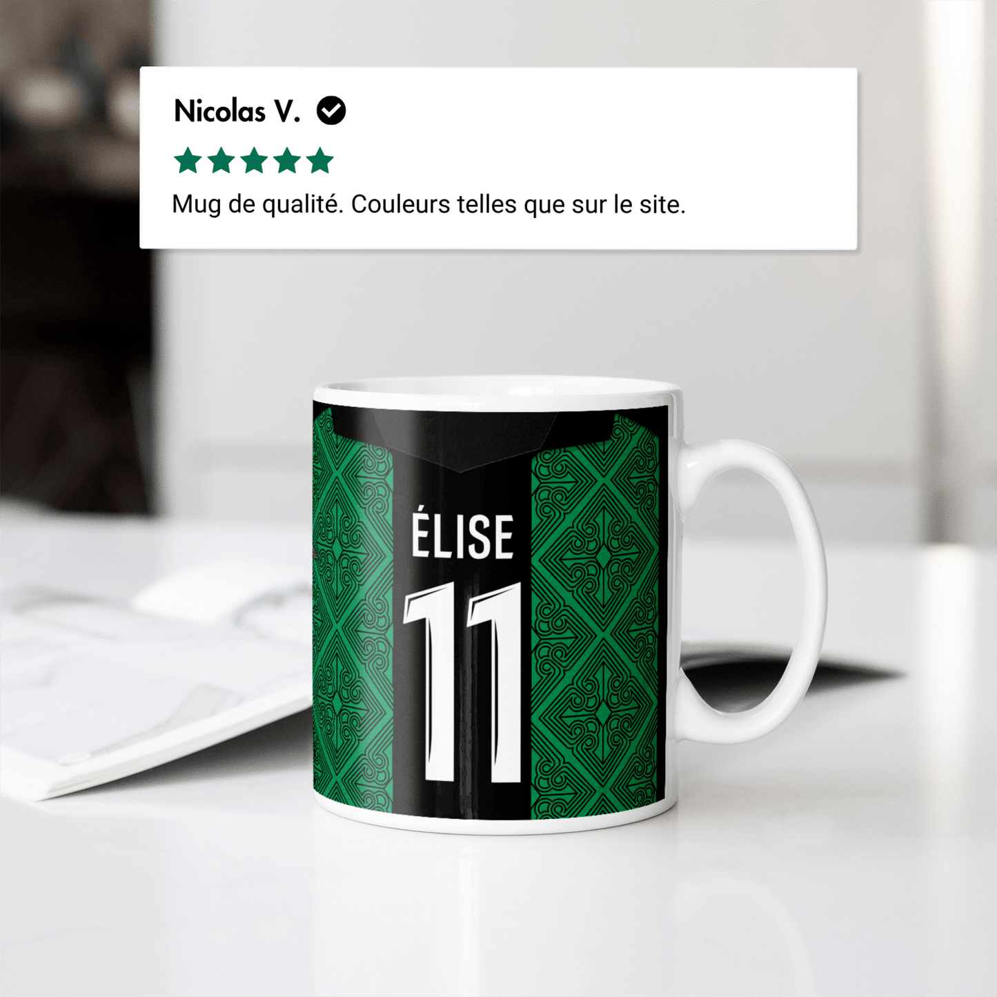 Mug Racing Club de Lens football personnalisable