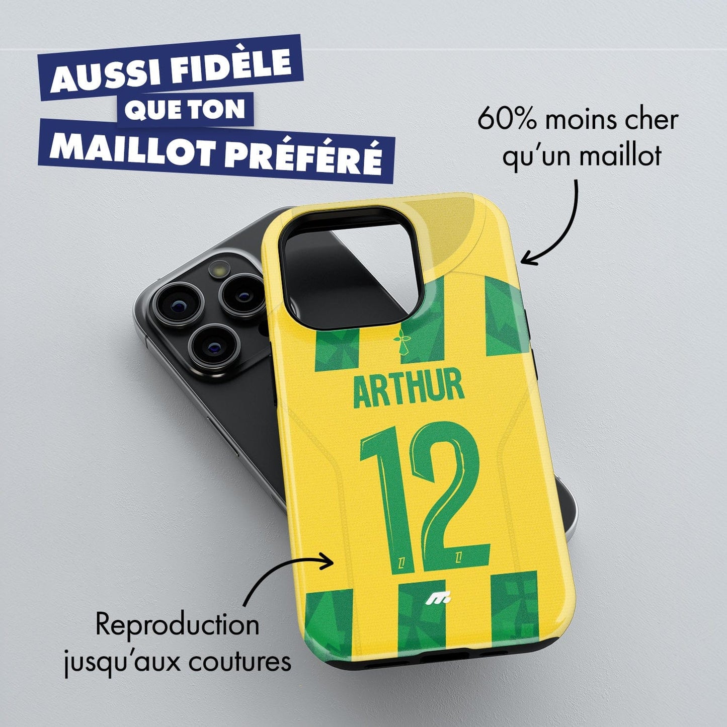 Coque FC Nantes football personnalisable pour téléphone