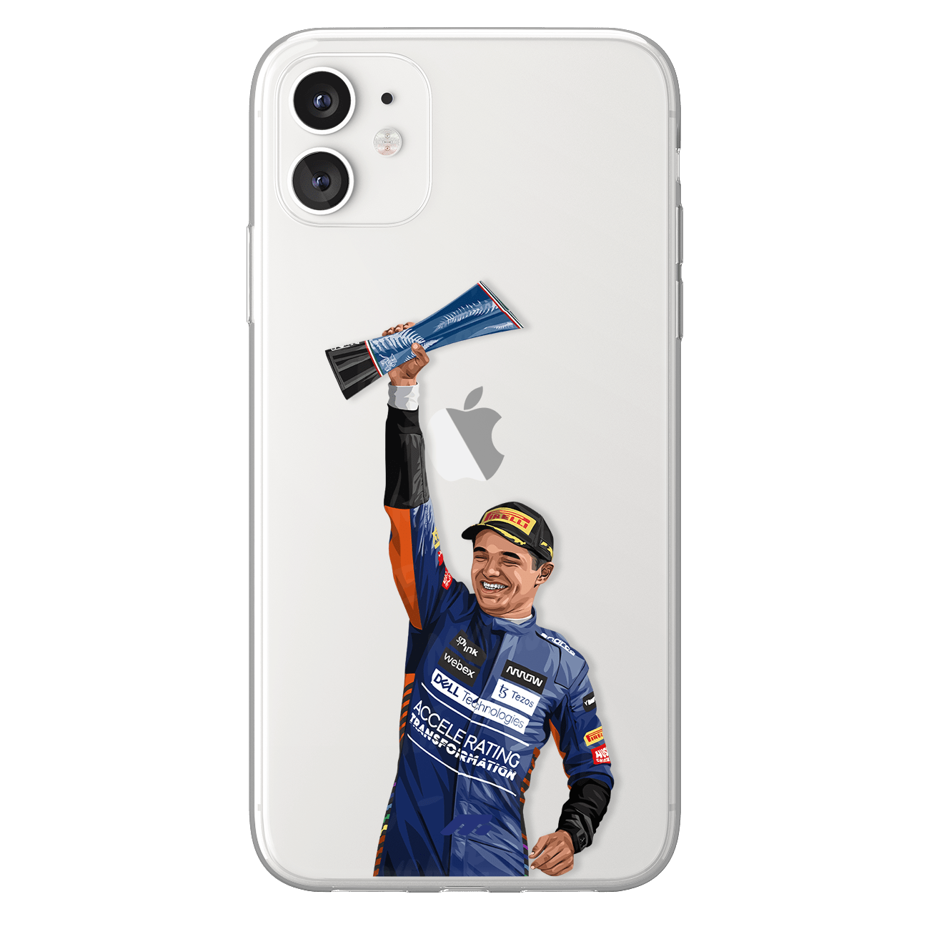 Coque de Lando Norris avec McLaren, Etui de téléphone de Formule 1