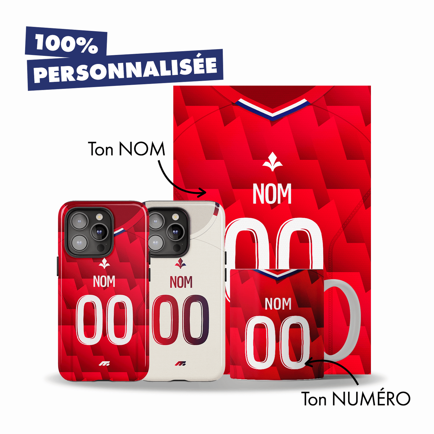 Pack LILLE personnalisé de football
