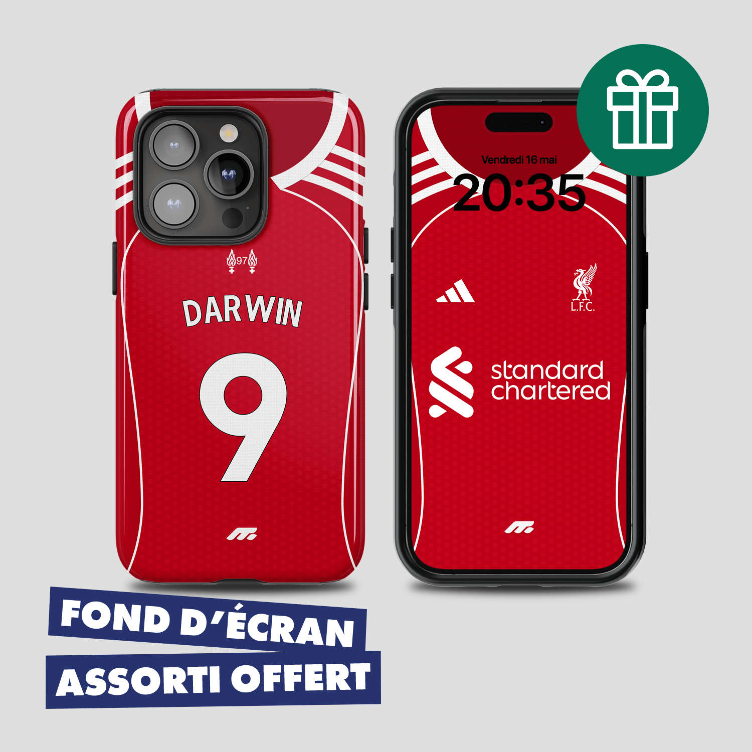 Coque Liverpool FC football personnalisable pour téléphone 