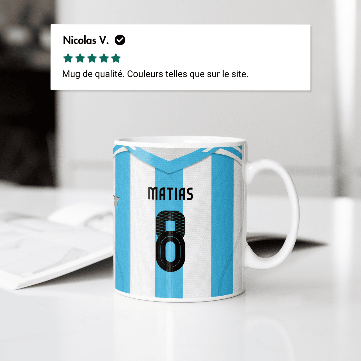 Mug Equipe d'Argentine football personnalisable