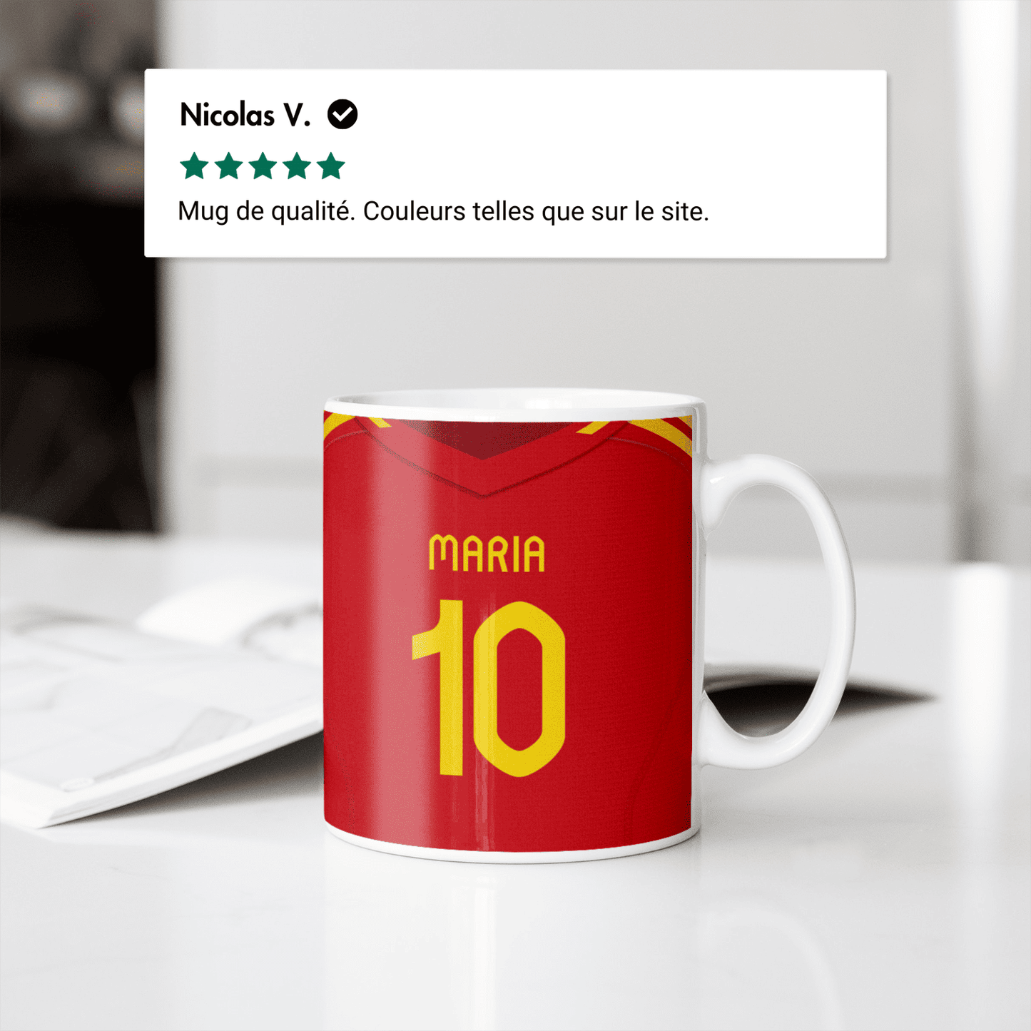 Mug Equipe d'Espagne football personnalisable