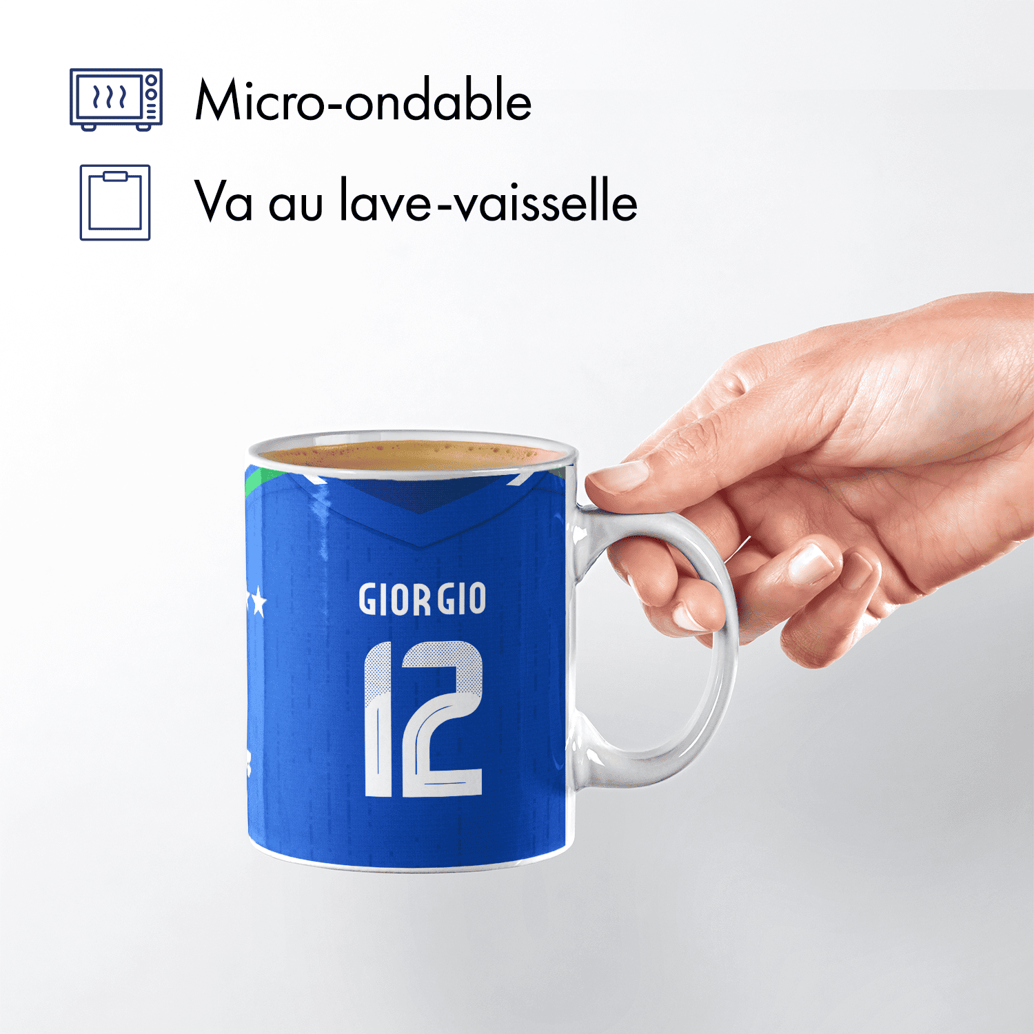 Mug Equipe d'Italie football personnalisable