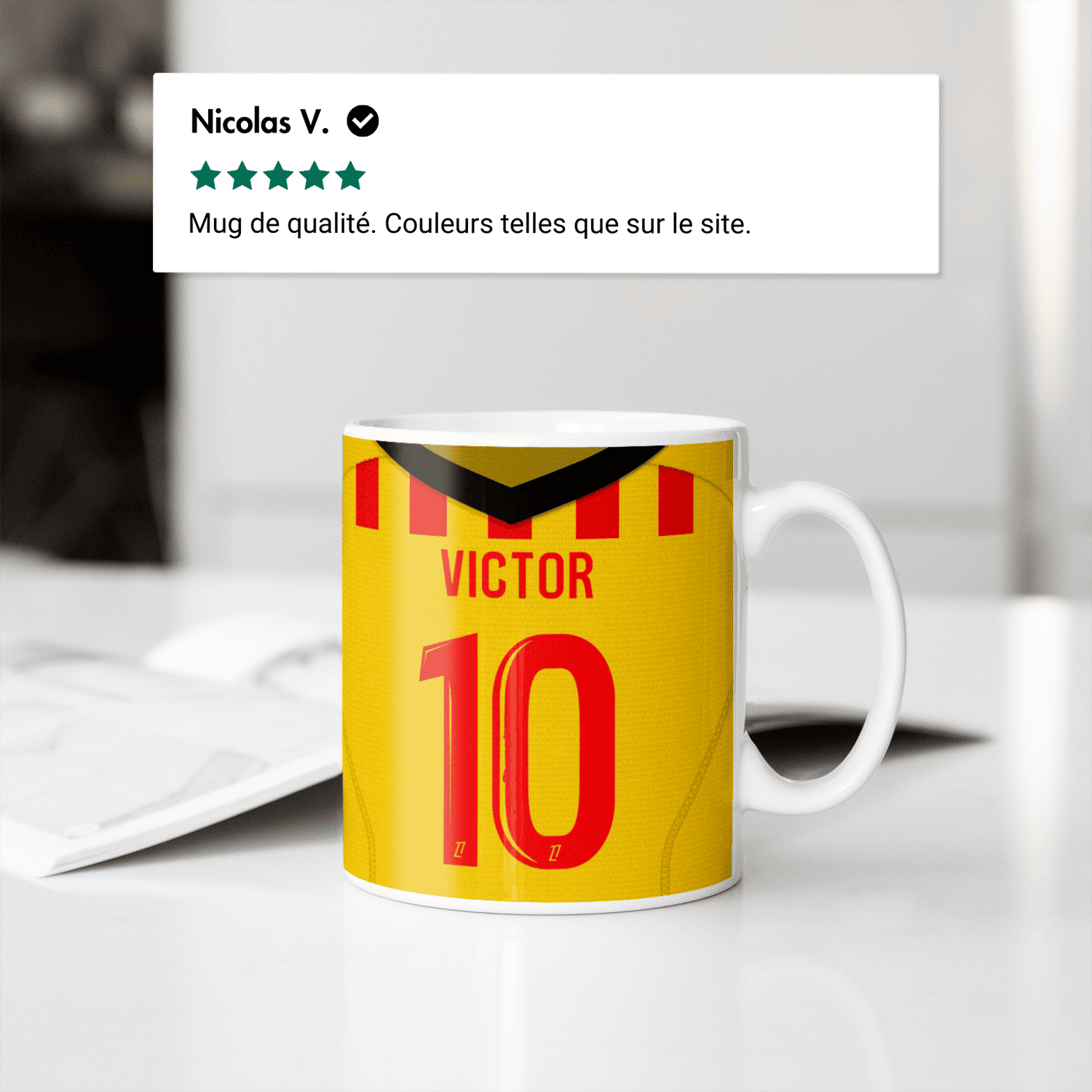 Mug Racing Club de Lens football personnalisable