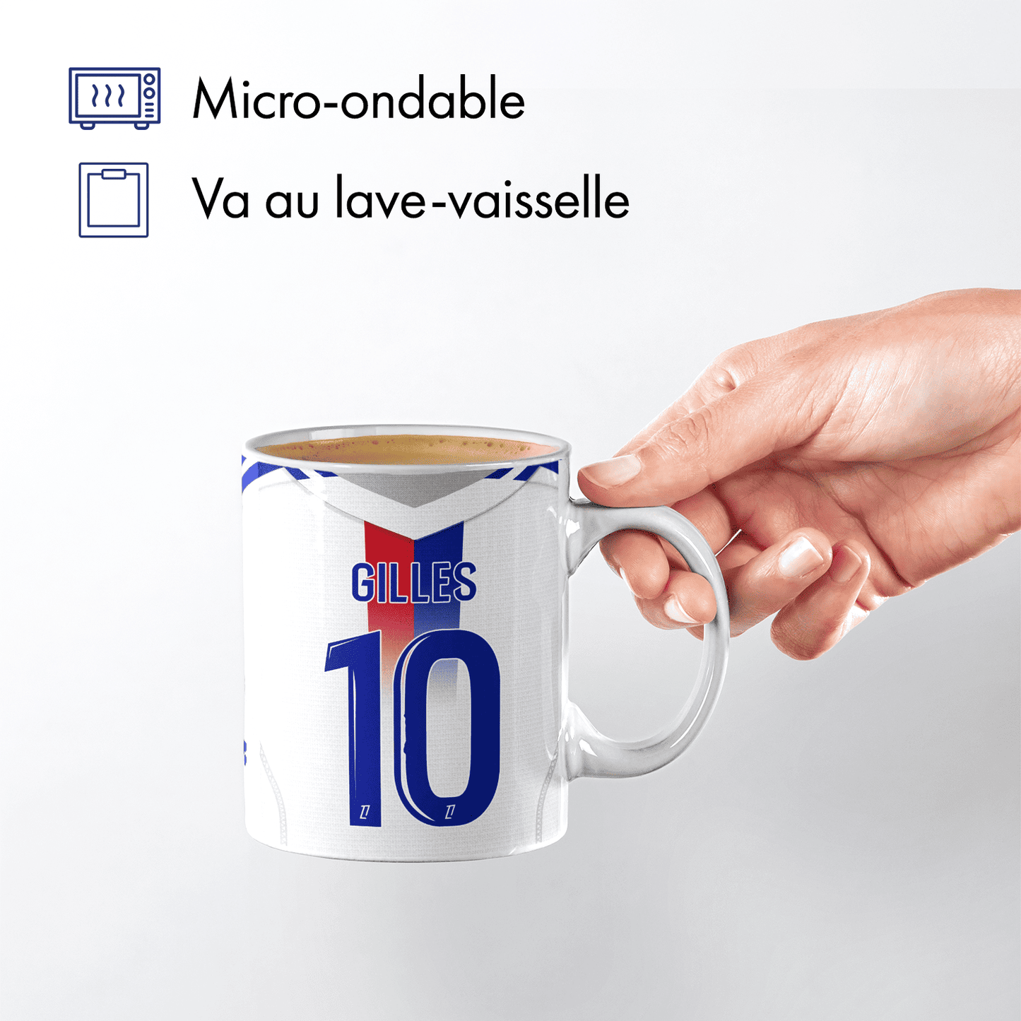 Mug Olympique lyonnais football personnalisable