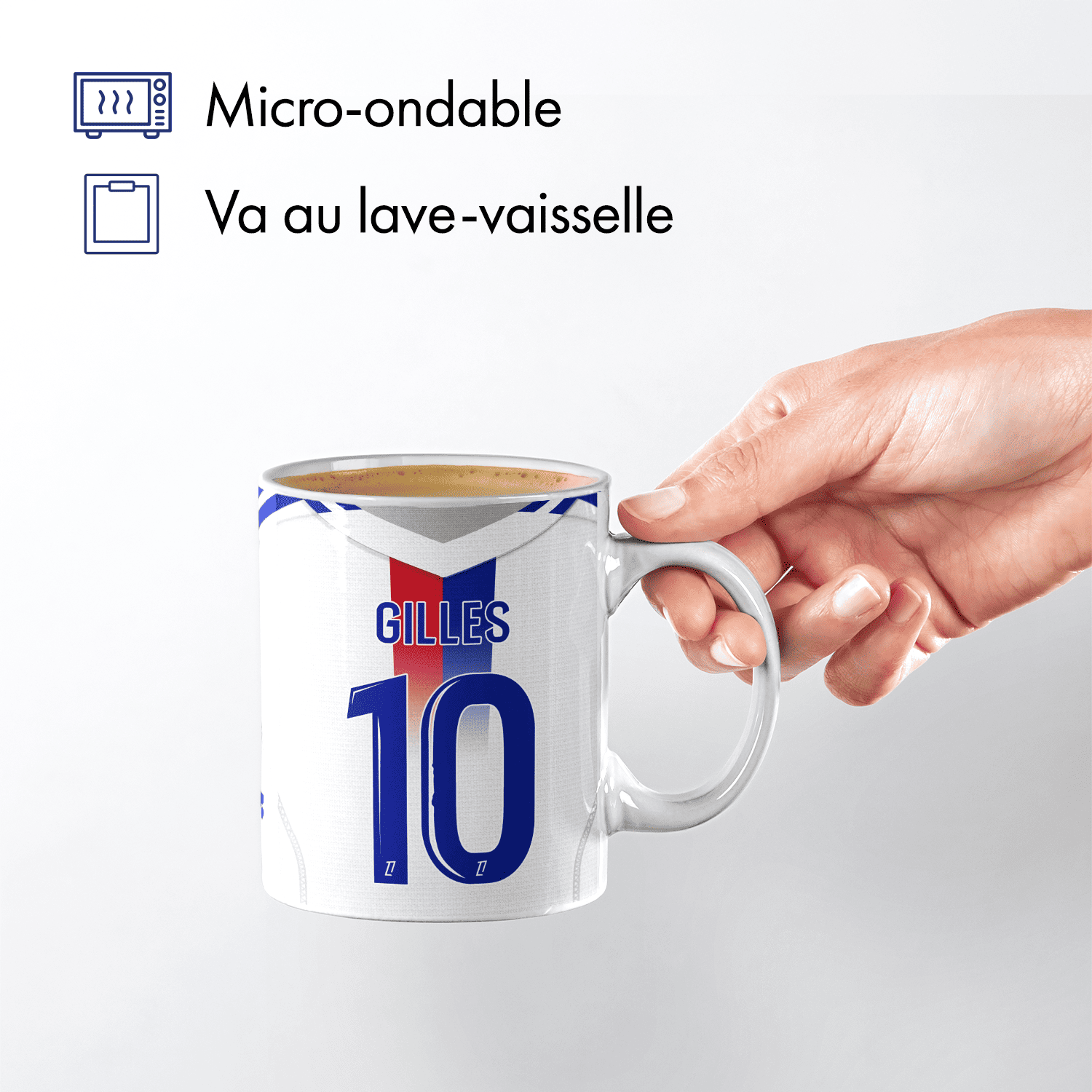 Mug Olympique lyonnais football personnalisable
