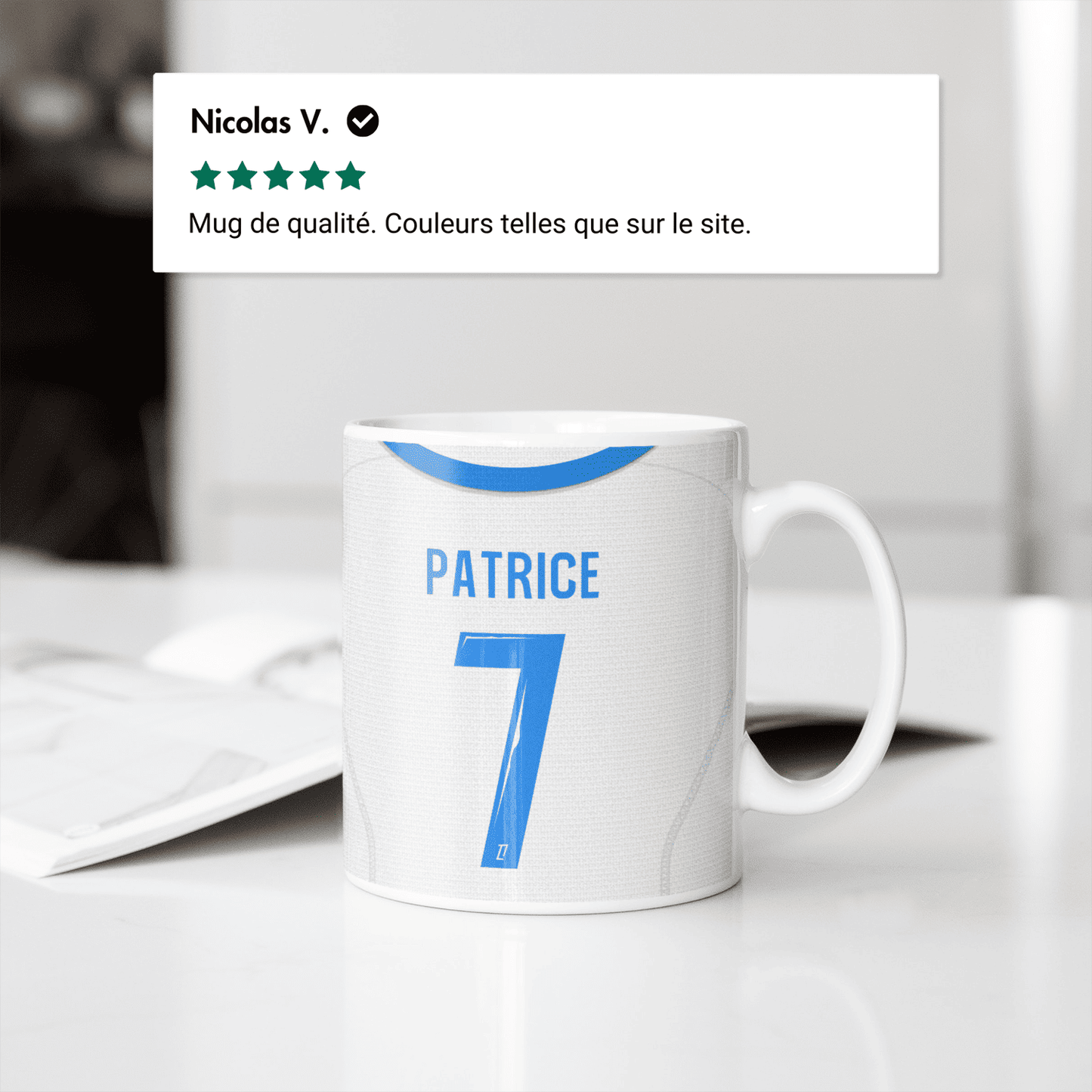 Mug Olympique de Marseille football personnalisable