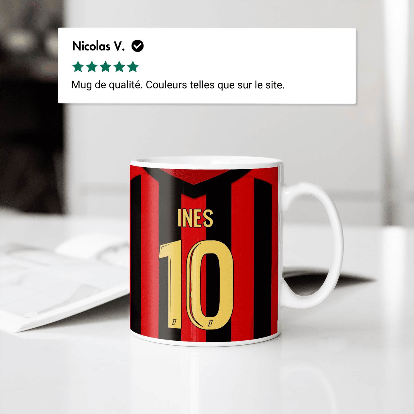 Mug OGC Nice football personnalisable