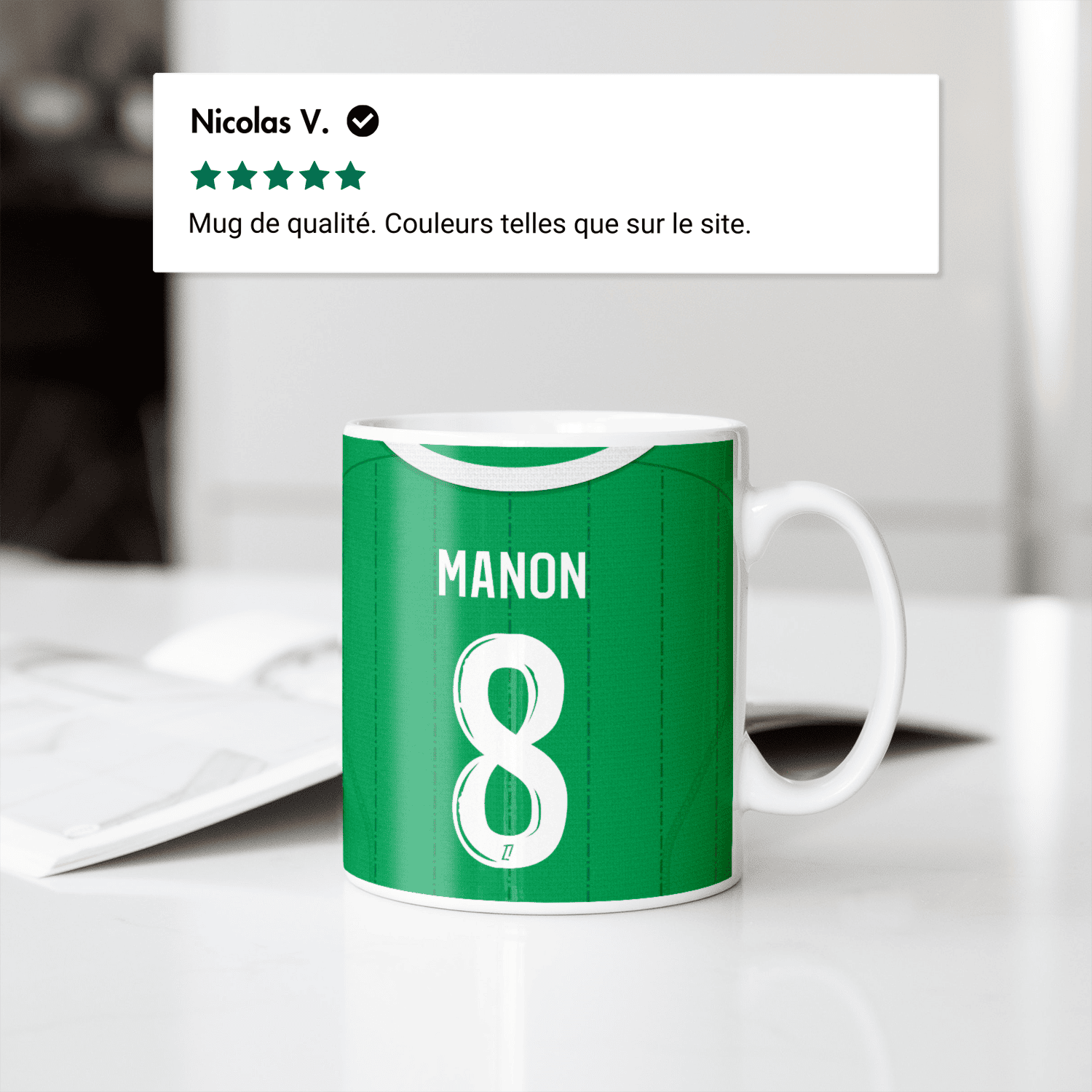 Mug AS Saint-Etienne football personnalisable