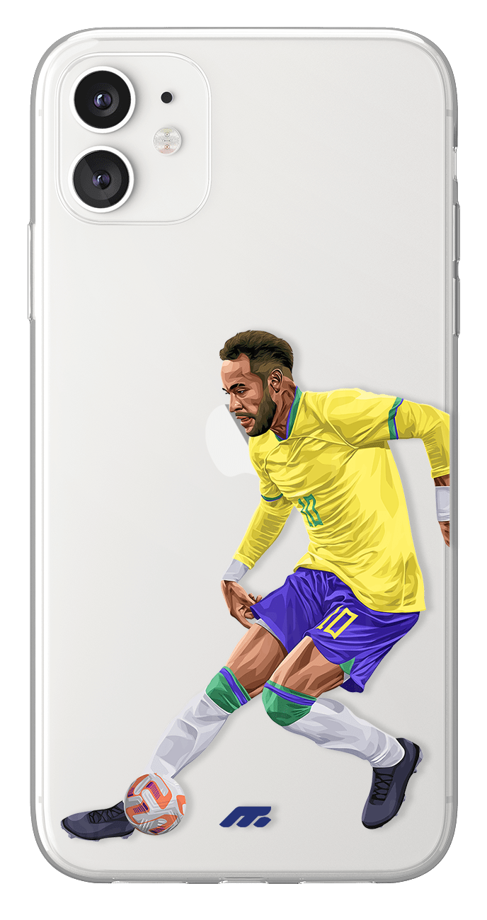 Coque de Neymar Jr avec Brésil, Etui de téléphone de Football