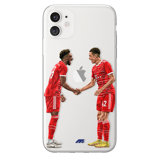 Coque Alphonso Davies et Jamal Musiala de Football Bayern Munich