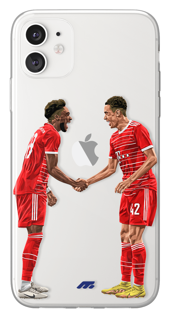 Coque de Alphonso Davies et Jamal Musiala avec Bayern Munich, Etui de téléphone de Football
