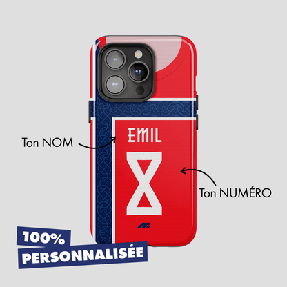 Coque  Norvège football personnalisable pour téléphone - iPhone, Samsung, Google, Xiaomi, Oppo