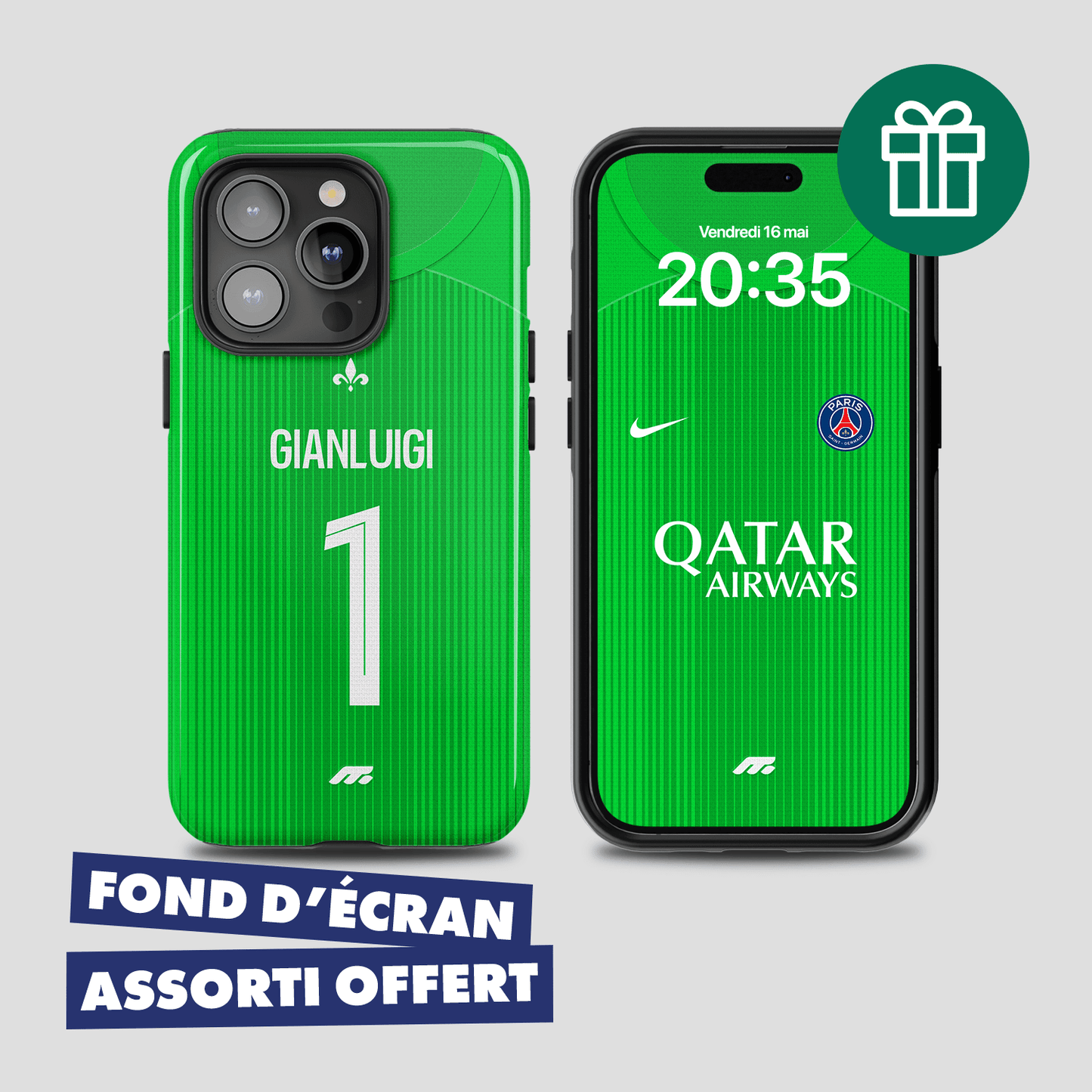 Coque PSG football personnalisable pour téléphone