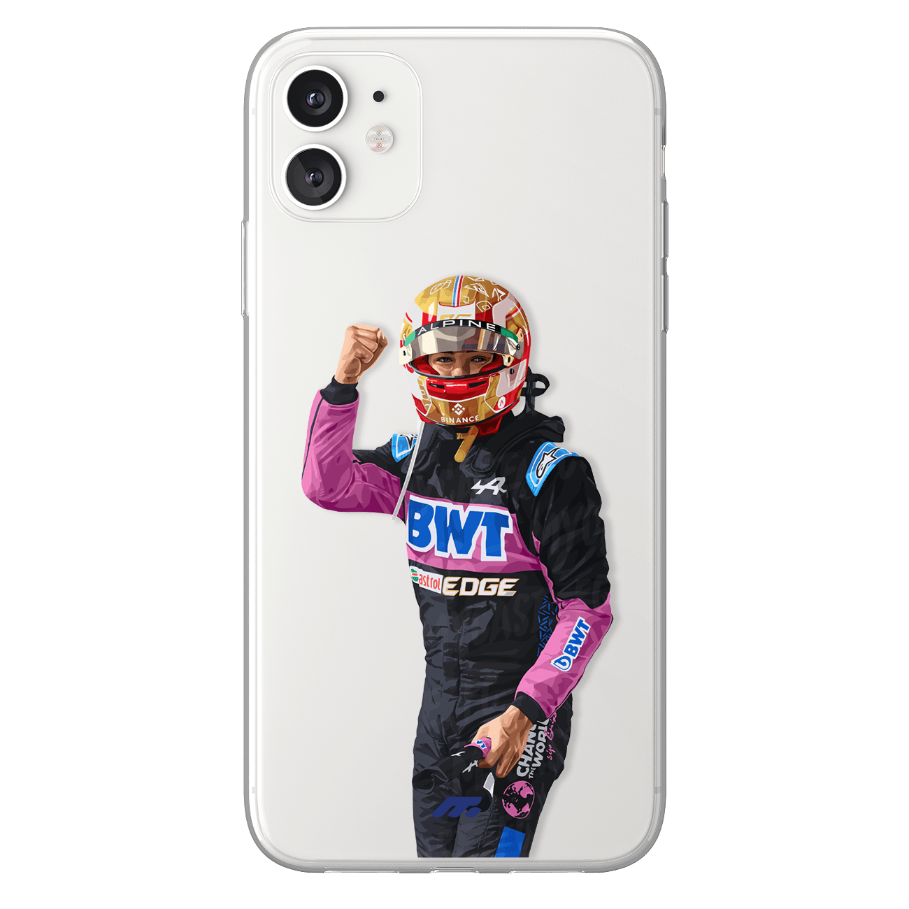 Coque de Pierre Gasly avec Alpine, Etui de téléphone de Formule 1