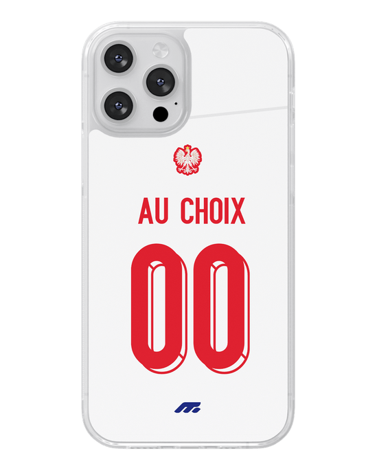 Coque Pologne football personnalisable pour téléphone - iPhone, Samsung, Google, Xiaomi, Oppo