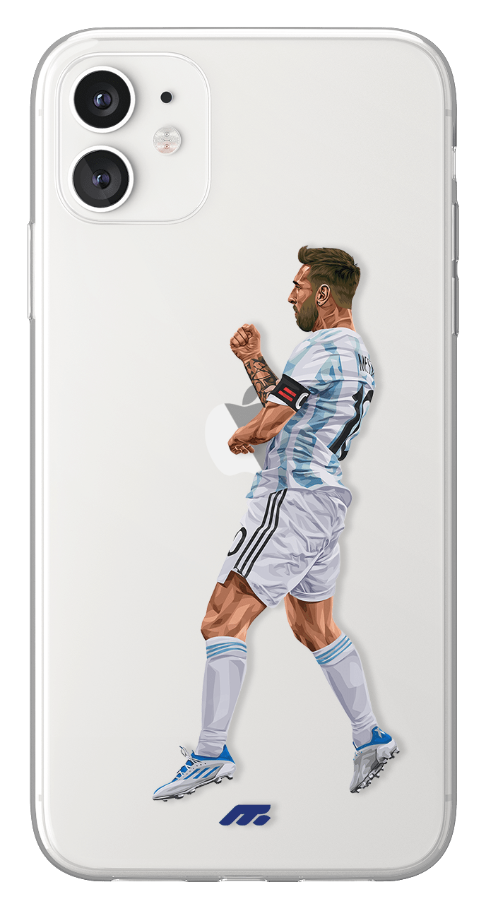 Coque de Lionel Messi avec Argentine, Etui de téléphone de Football