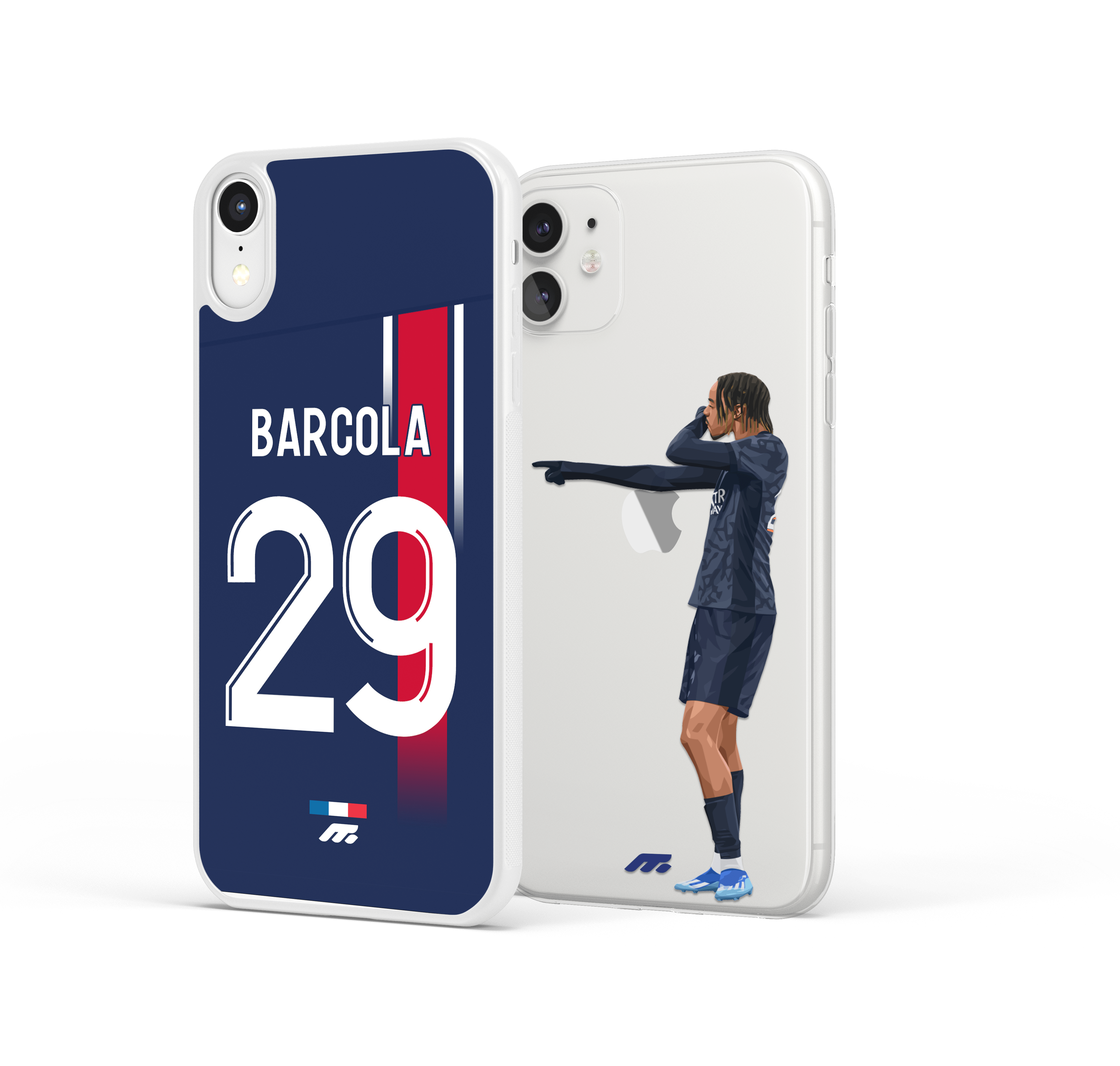 Pack de Coques de protection de Barcola à Paris PSG pour iPhone 15 Pro